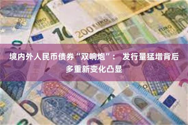 境内外人民币债券“双响炮”： 发行量猛增背后多重新变化凸显