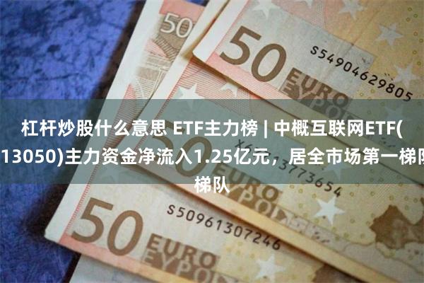 杠杆炒股什么意思 ETF主力榜 | 中概互联网ETF(513050)主力资金净流入1.25亿元，居全市场第一梯队